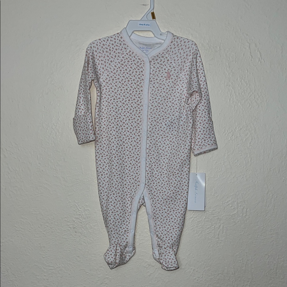 Ralph Lauren 3 mo baby outfit sleeper nwt